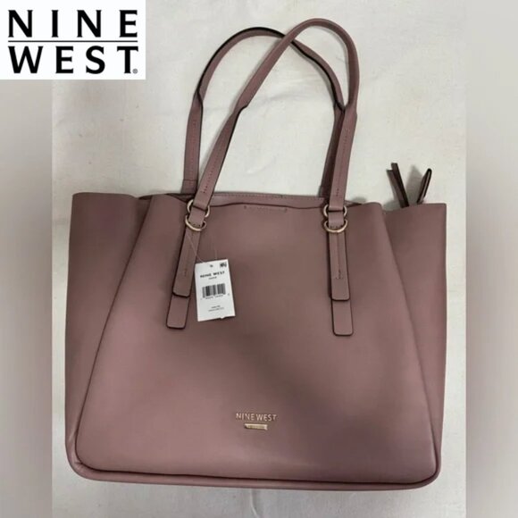 Women’s Nine West Maisie Tote Bag | Color: Light Pink - Picture 1 of 6